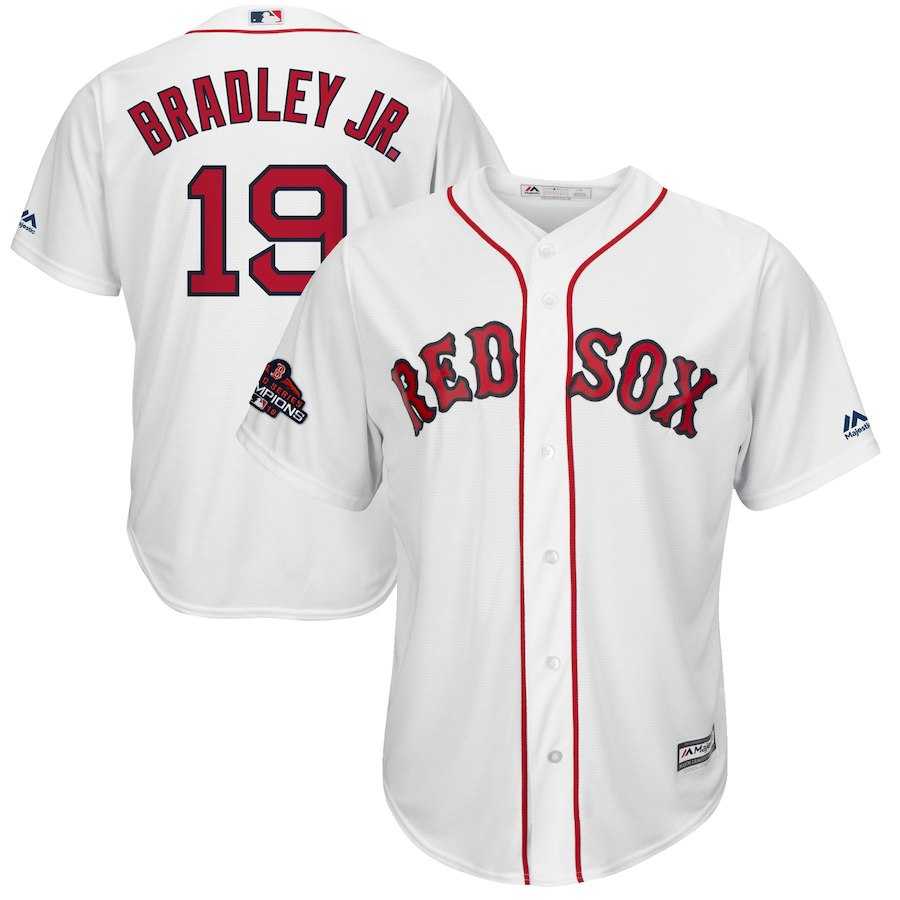 Red Sox 19 Jackie Bradley Jr. White 2018 World Series Champions Team Logo Player Jersey Dzhi,We sell and wholesale Red Sox 19 Jackie Bradley Jr. White 2018 World Series Champions Team Logo Player Jersey Dzhi on line form chian!